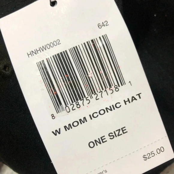 Hurley Mom Iconic Baseball cap/hat,snap back, black,pink embroidered logo OS - Picture 4 of 6